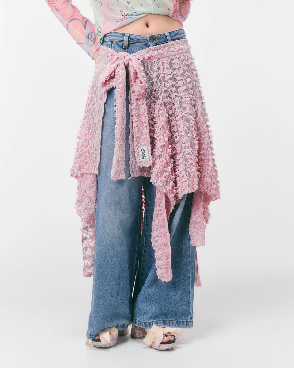 LACE WRAP SKIRT (pink) – Scǎi tokyo