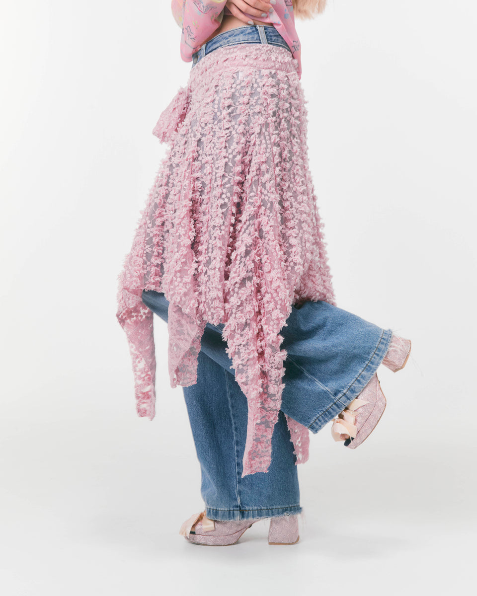 LACE WRAP SKIRT (pink) - LAST 1 – Scǎi tokyo