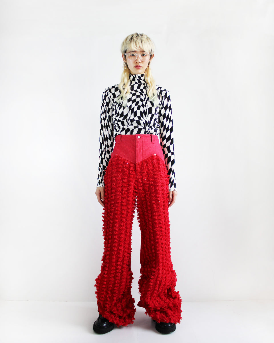 芸能人多数着用　scaitokyo LACE DENIM PANTS brown 芸能人多数着用 scaitokyo LACE DENIM PANTS brown - メルカリ