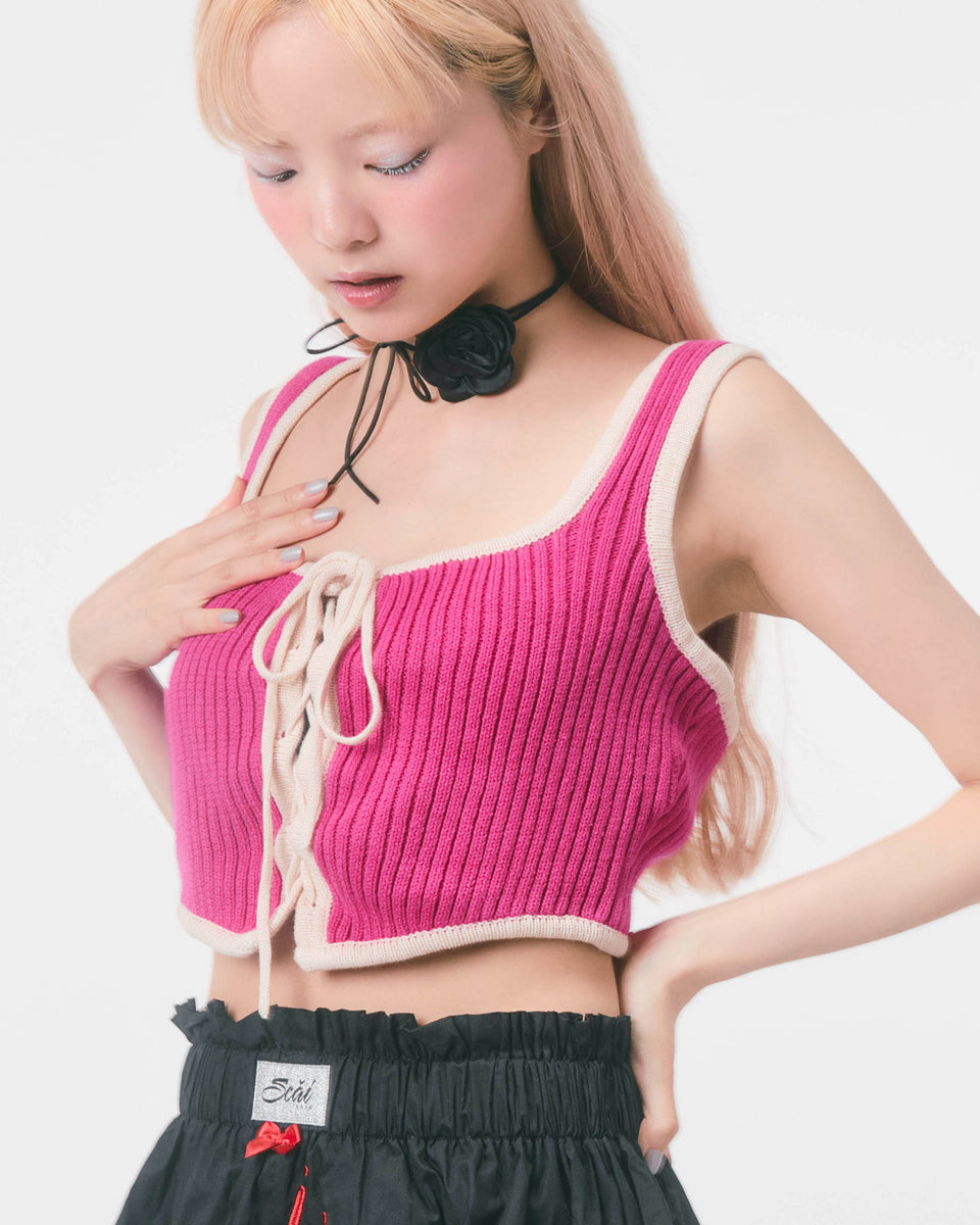 KNIT BUSTIER (pink) – Scǎi tokyo