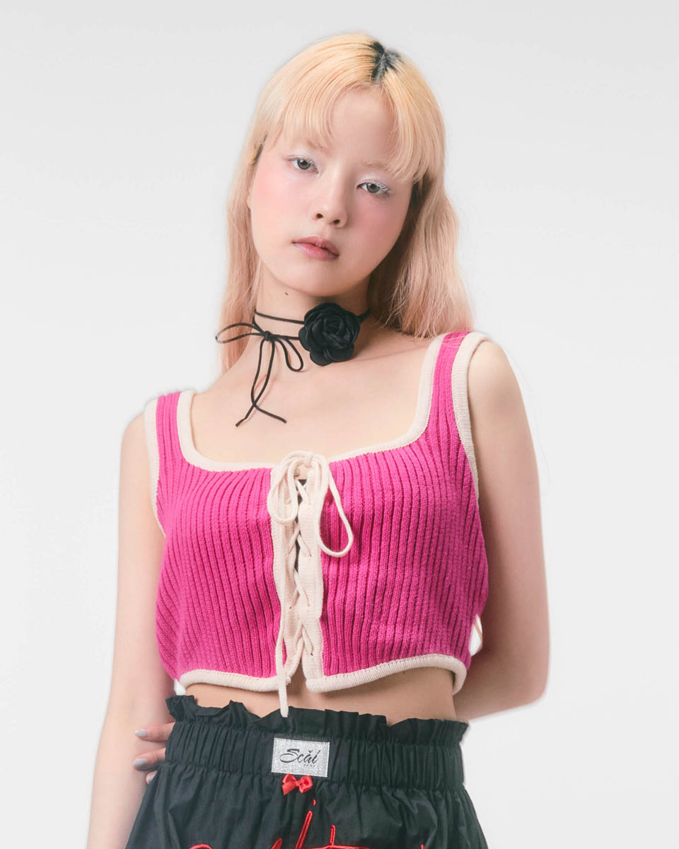 KNIT BUSTIER (pink) – Scǎi tokyo