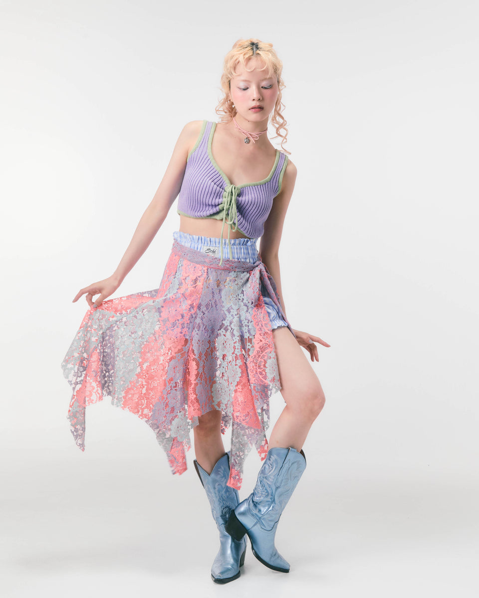 Crochet Knit Bustier ネイビー　新品未使用 Crochet Knit Bustier ネイビー TODAYFUL - メルカリ