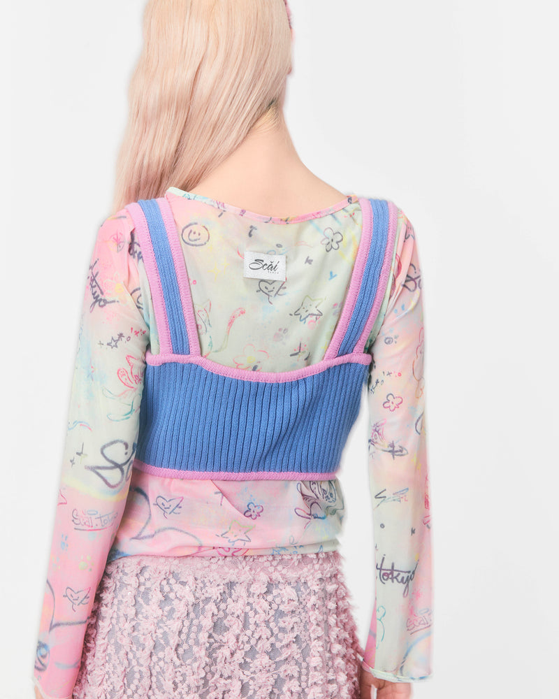 KNIT BUSTIER (blue)