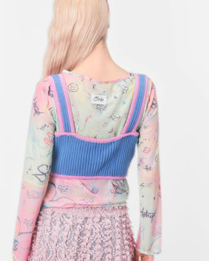 KNIT BUSTIER (blue)