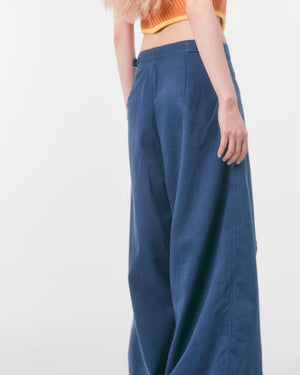 DENIM WRAP PANTS - LAST 1