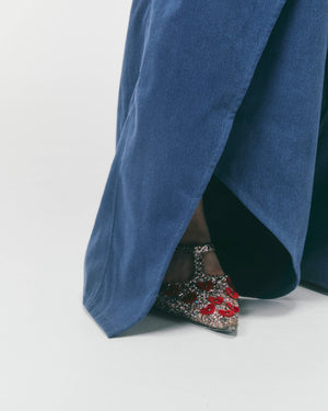 DENIM WRAP PANTS - LAST 1