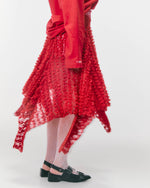 【受注商品】LACE WRAP SKIRT (red)