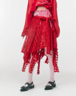 【受注商品】LACE WRAP SKIRT (red)