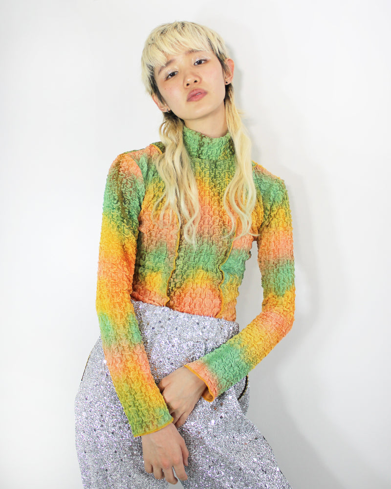 TIEDYE STITCHED BODY SUIT (yellow/green)