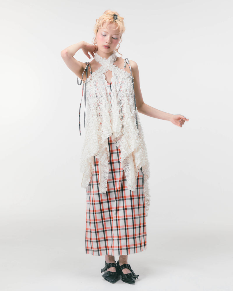 LACE WRAP SKIRT (white) - LAST 1