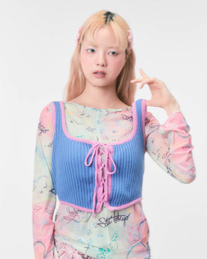 KNIT BUSTIER (blue)
