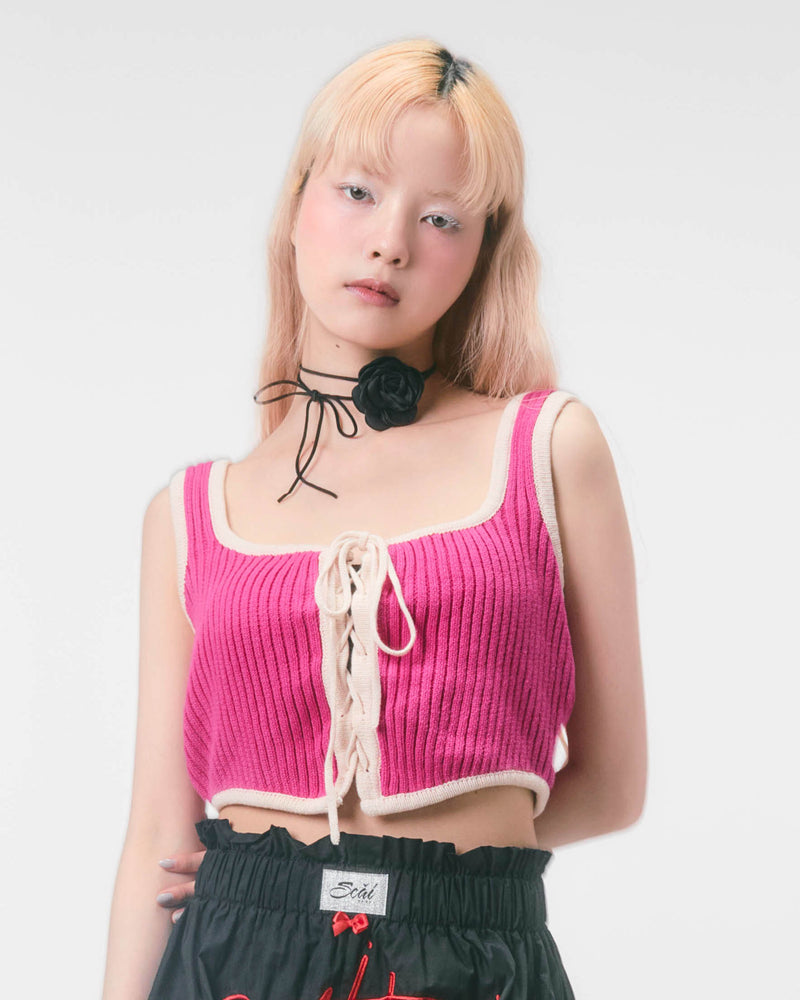 KNIT BUSTIER (pink)