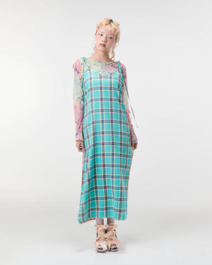 2WAY CAMISOLE ONEPIECE (green/pink)