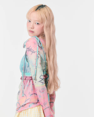 [再入荷] SHEER BUSTIER (green/navy) - LAST 1