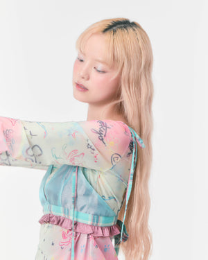 [再入荷] SHEER BUSTIER (green/navy) - LAST 1