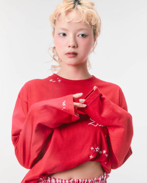 KIRA KIRA LONG SLEEVE TEE (red)
