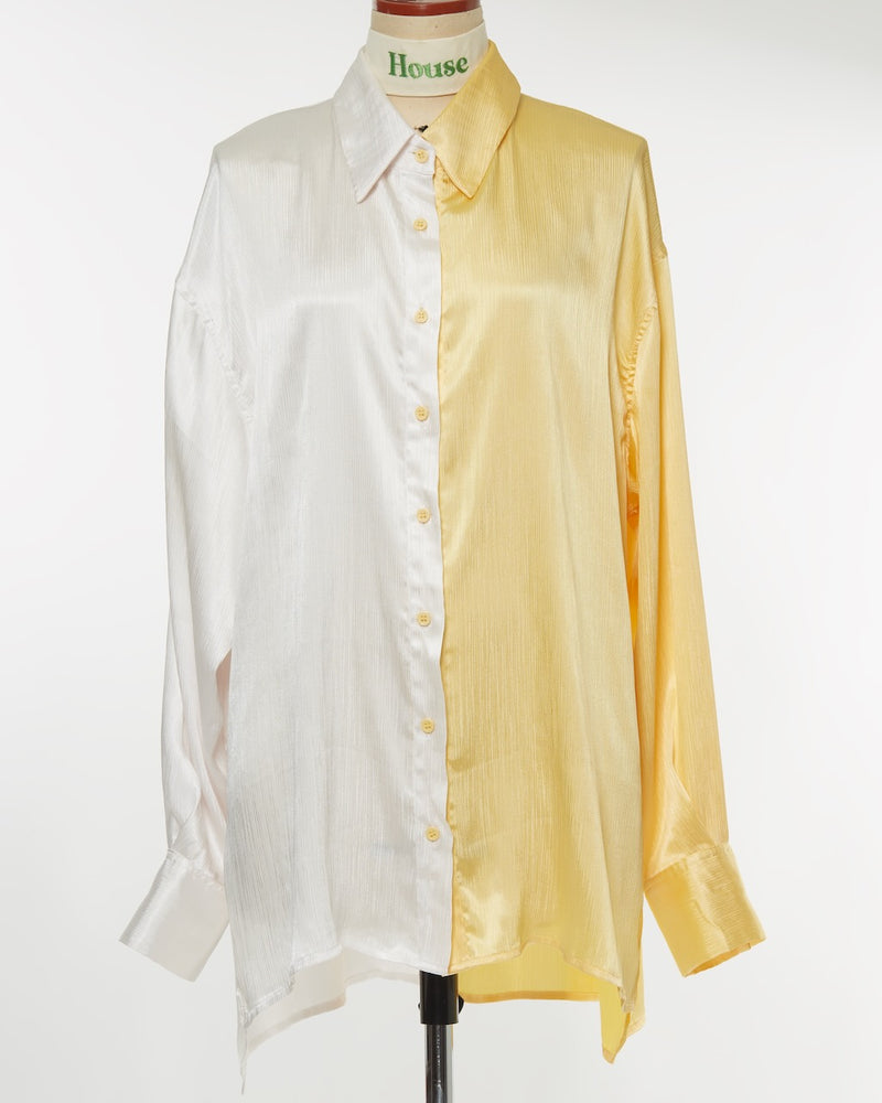 
            
                Load image into Gallery viewer, BICOLOR SHIRT (yellow/white)
            
        