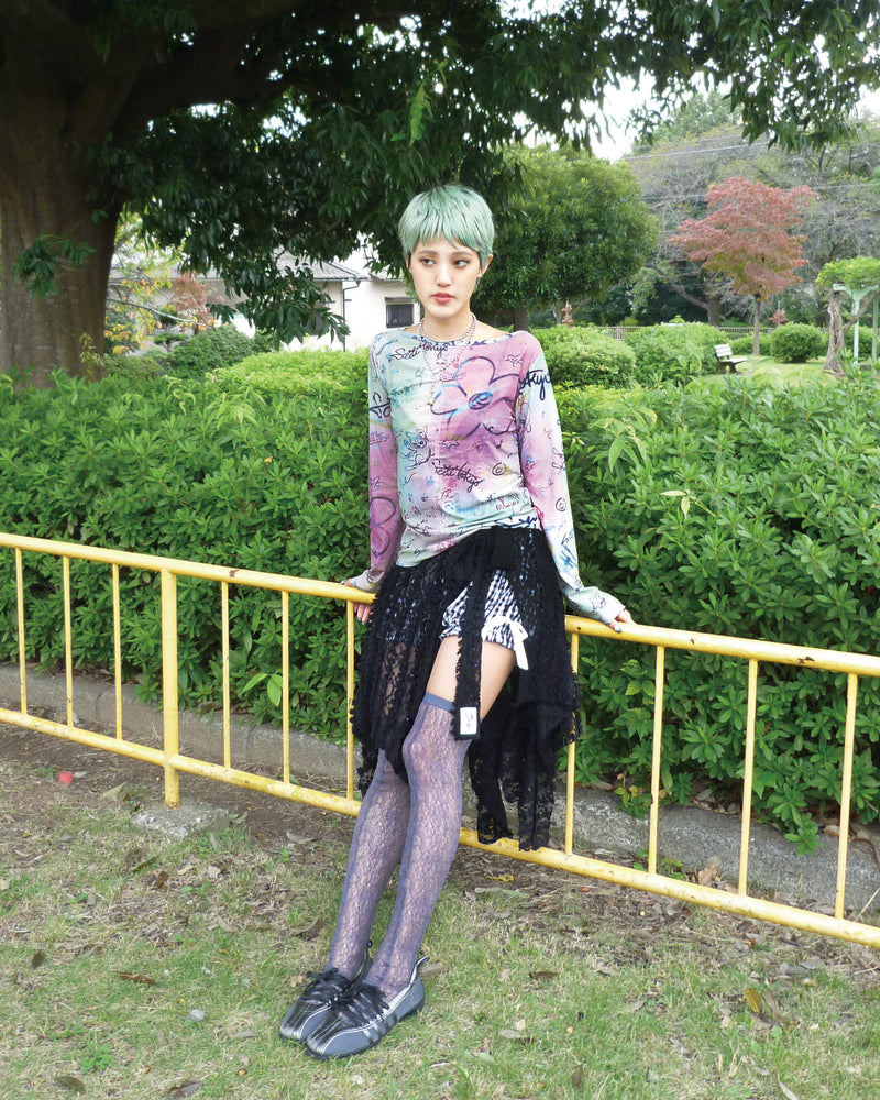 SCAI TOKYO SHEER TOPS (dark multi)