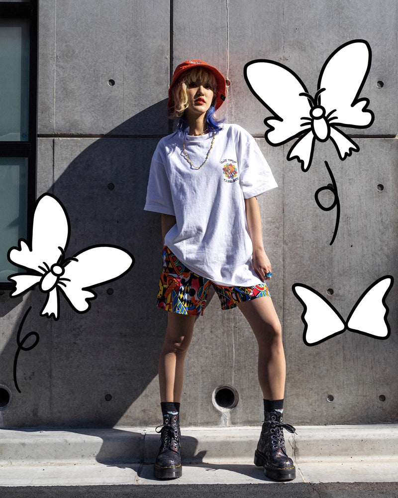 T.D.BRUDER collaboration 'COLORFUL WORLD' Tee (white)