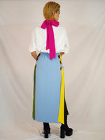 MULTI COLOR LAYERED SKIRT (blue)
