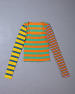 MULTI BORDER RIB TOP (orange) - LAST1