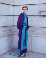 BICOLOR WIDE PANTS (blue/purple)